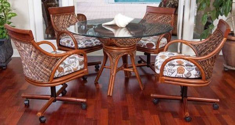 Bermuda Swivel Tilt Caster Office or Dining Chair from Alexander and Sheriden with Cushions Made in USA