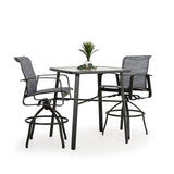 Big Falls Outdoor 3 Piece Sling Bar Set with Glass Top Model Big-Falls-Sling-3PC-Bar-Glass