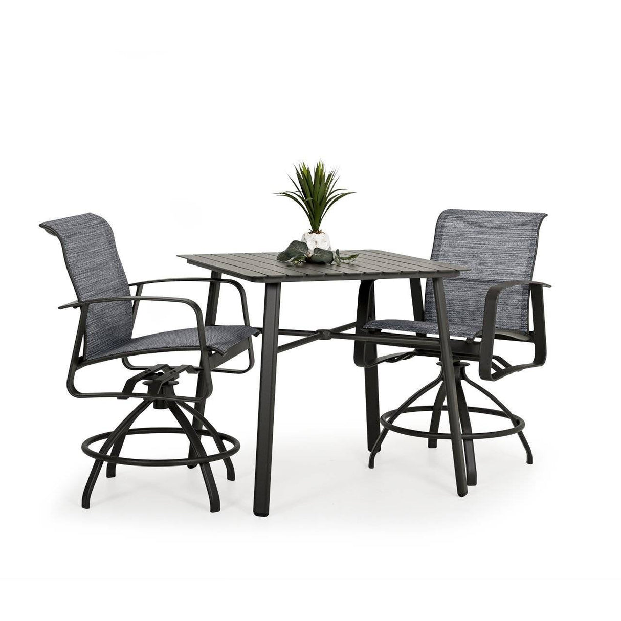 Big Falls Outdoor 3 Piece Sling Counter Set with Aluminum Top Model Big-Falls-Sling-3PC-Counter-Aluminum