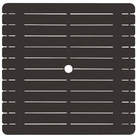 Big Falls Outdoor Square Aluminum Slat Top Counter Height Table in Charcoal Model 031852SLUCHA
