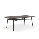 Big Falls Outdoor Rectangle Aluminum Slat Top Dining Table in Charcoal Model 031846SLUCHA