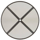 Big Falls Outdoor Round Glass Top Dining Table in Charcoal Model 031850GLUCHA