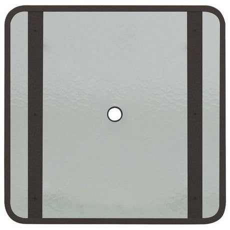Big Falls Outdoor Square Glass Top Bar Height Table in Charcoal Model 031853GLUCHA