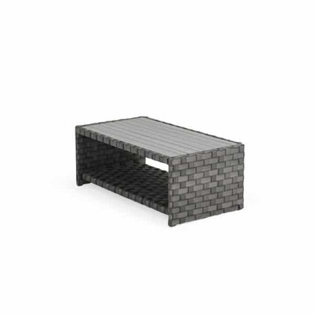 Big Falls Outdoor Wicker Rectangle Cocktail Table Model 682029FLTDGY