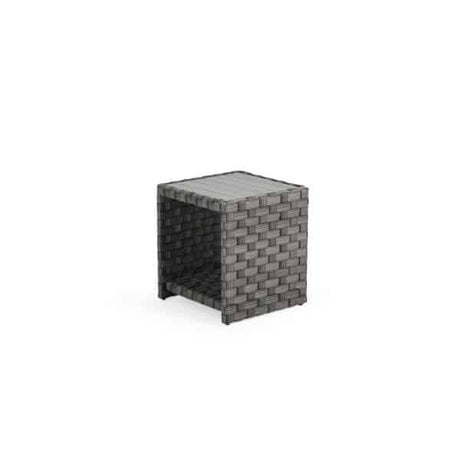 Big Falls Outdoor Wicker Square End Table Model 682020FLTDGY
