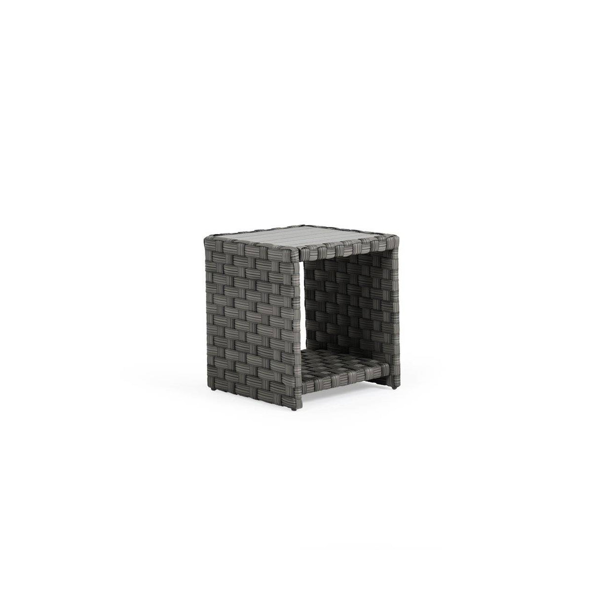 Big Falls Outdoor Wicker Square End Table Model 682020FLTDGY