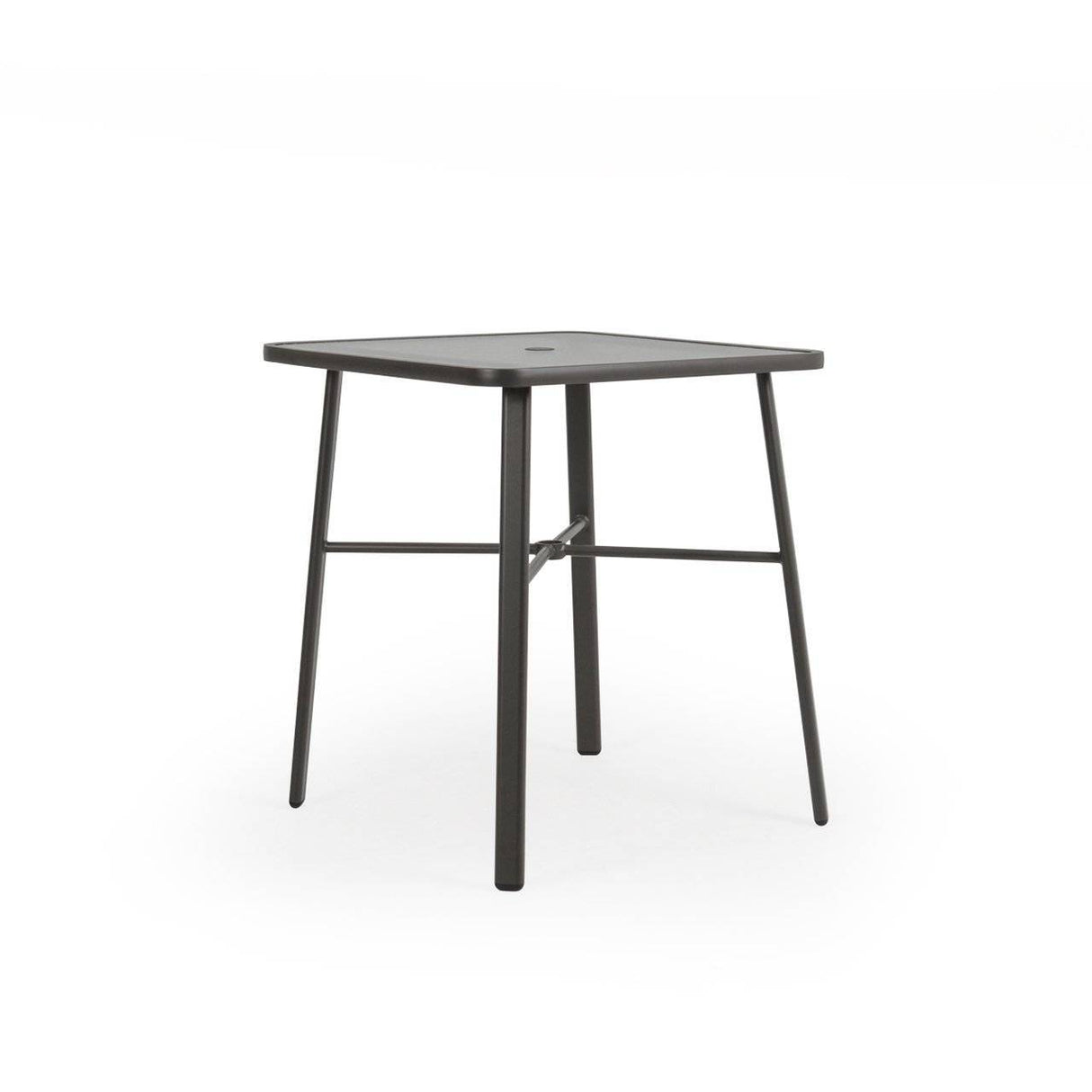 Big Falls Outdoor Square Glass Top Bar Height Table in Charcoal Model 031853GLUCHA