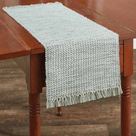 Blue Whisper Woven Table Runner (7694465859816)