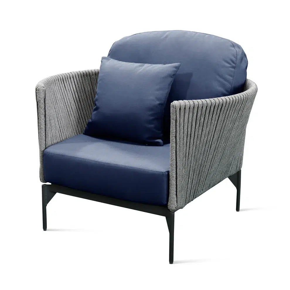 Boston Outdoor Armchair with Sunbrella Cushion Model 24151-LGFRD-CUSH by Skyline Design