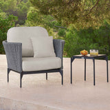 Boston Outdoor Armchair with Sunbrella Cushion Model 24151-LGFRD-CUSH by Skyline Design