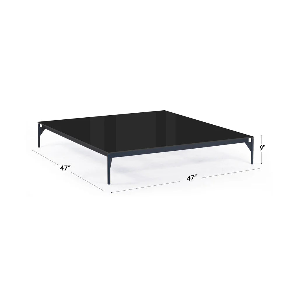 Boston Outdoor Coffee Table with Glass Model 24154-CMA-GL by Skyline Design