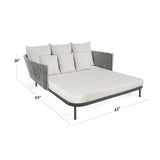 Boston Outdoor Daybed with Sunbrella Cushion Model 24166-LGFRD-CUSH by Skyline Design