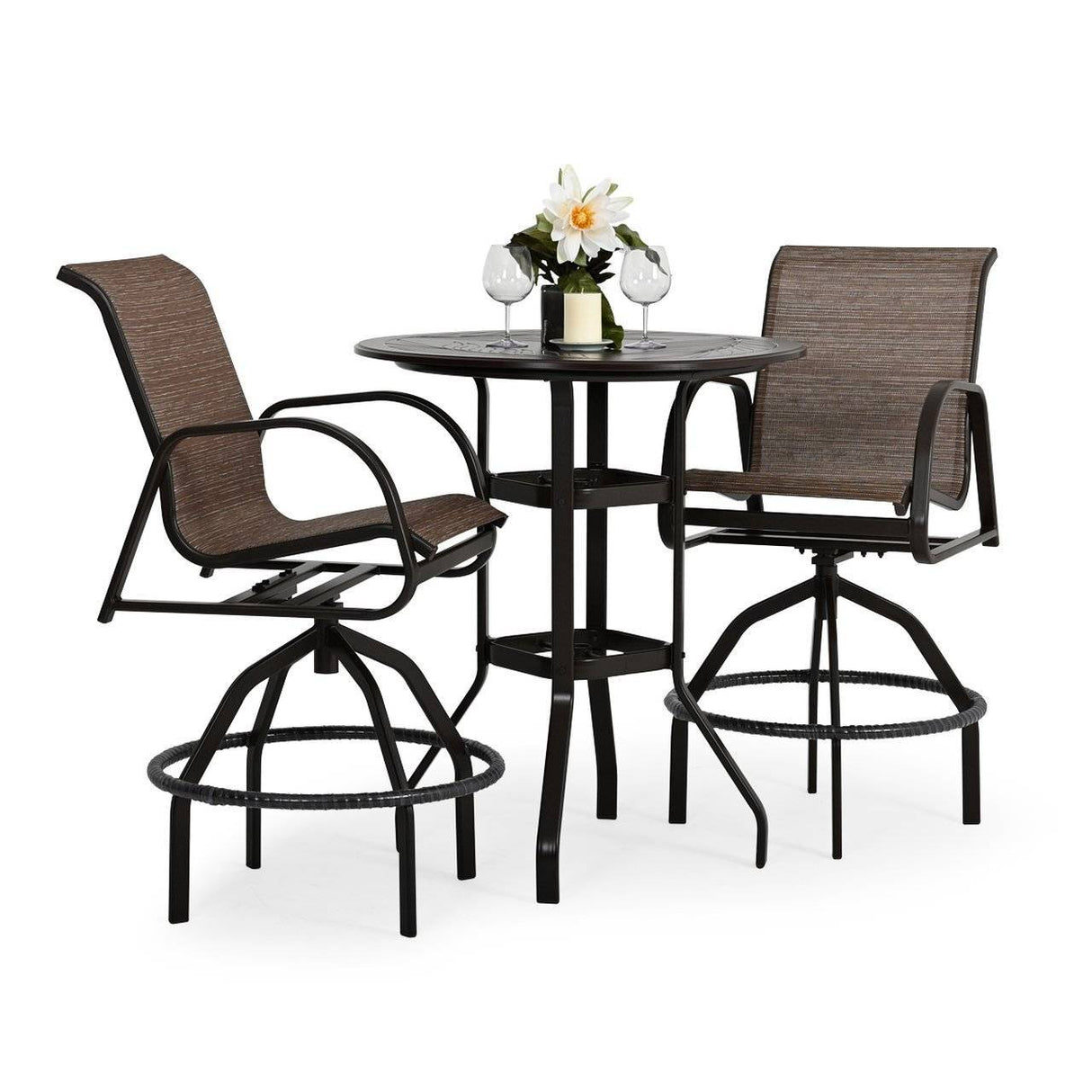Boston Harbor Outdoor 3 Piece Bar Height Dining Set Model Boston-Harbor-3PC-Bar