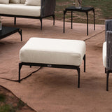 Boston Outdoor Ottoman with Sunbrella Cushion Model 24156-CMA-CUSH by Skyline Design