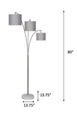 Brady Floor Lamp Model LUX-FL-333-STEEL By Lux Lighting