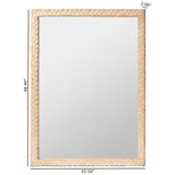 Ranica Japandi Sun Bleached Rattan Wall Mirror by Wicker Fair
