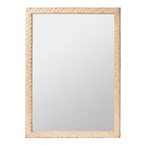 Ranica Japandi Sun Bleached Rattan Wall Mirror by Wicker Fair