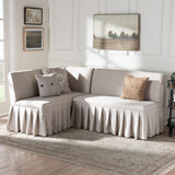 Bryna 2-Piece Fabric Upholstered Dining Nook Bench Set by Wicker Fair