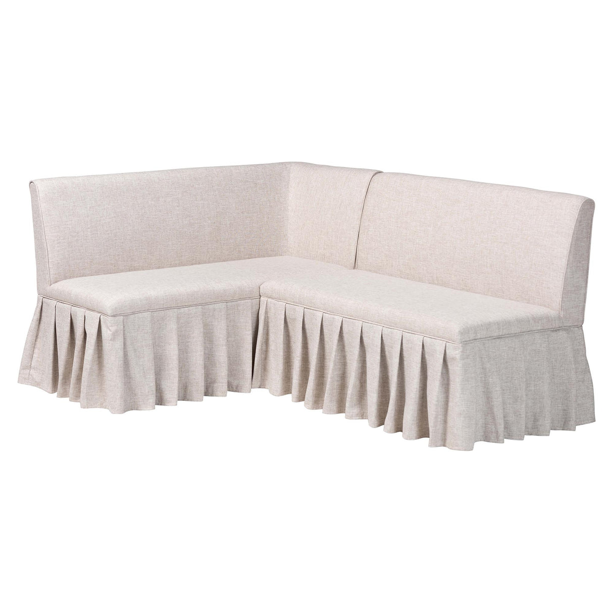Bryna 2-Piece Fabric Upholstered Dining Nook Bench Set by Wicker Fair