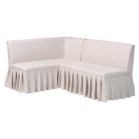Bryna 2-Piece Fabric Upholstered Dining Nook Bench Set by Wicker Fair