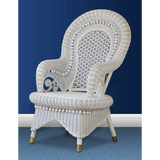 Country White Arm Chair and Ottoman Set Model CAC-RO-SET from Spice Islands Wicker