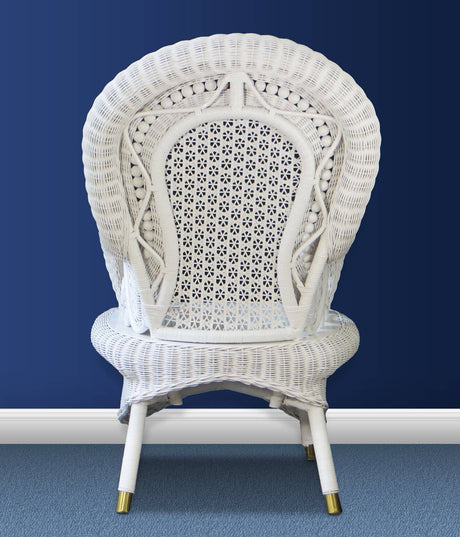 Country White Arm Chair and Ottoman Set Model CAC-RO-SET from Spice Islands Wicker