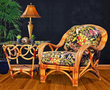 Caneel Bay Rattan Arm Chair with Deep Seating Comfort from Spice Island Wicker