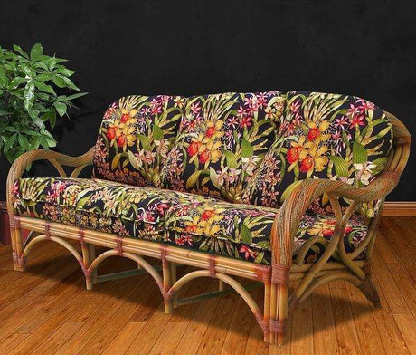 Caneel Bay Rattan 3 Pc Set includes Sofa – End Table – Coffee Table CB-3PCSET – Choice of Cushions Made in the USA