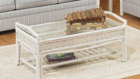 Captiva Rattan and Wicker Coffee Table by Stanley Chair Model C-2