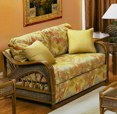 Captiva Rattan and Wicker 5 Pc Set in Antique Finish by Stanley Chair Model 202-SET-ANT