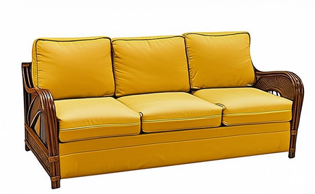 Captiva Rattan and Wicker Queen Sleeper Sofa in Antique Finish by Stanley Chair Model 902-IS-ANT