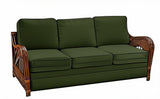 Captiva Rattan and Wicker Queen Sleeper Sofa in Antique Finish by Stanley Chair Model 902-IS-ANT