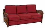 Captiva Rattan and Wicker Queen Sleeper Sofa in Antique Finish by Stanley Chair Model 902-IS-ANT