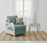 Captiva Rattan and Wicker Arm Chair in Whitewash by Stanley Chair Model 502-WHT