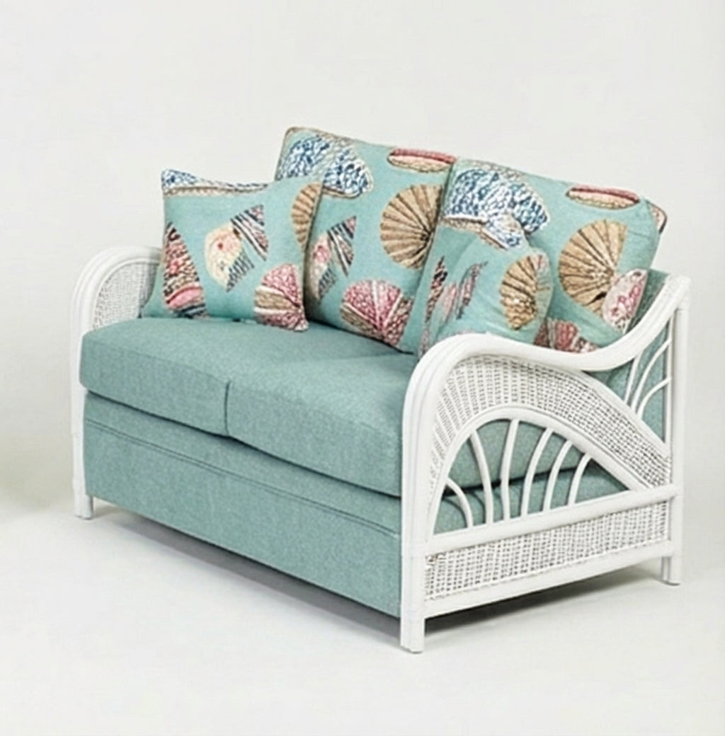 Captiva Rattan and Wicker 5 Pc Set in Whitewash Finish by Stanley Chair Model 202-SET-WHT