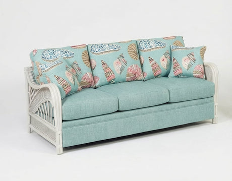 Captiva Rattan and Wicker Sofa in Whitewash by Stanley Chair Model 202-WHT