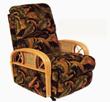Captiva Rattan and Wicker Recliner with Custom Finish and Fabric by Stanley Chair Model 122
