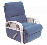 Captiva Rattan and Wicker Recliner with Custom Finish and Fabric by Stanley Chair Model 122