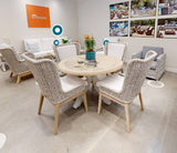 Carson Outdoor Wicker 9 Pc Seating and Dining Sets by Beachcraft 9820