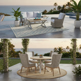 Carson Outdoor Wicker 9 Pc Seating and Dining Sets by Beachcraft 9820