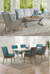 Carson Outdoor Wicker 11 Pc Seating and Dining Sets by Beachcraft 9820