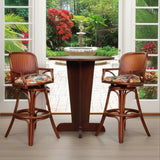 Cayman 3 Pc Rattan Pub Set with 2 Barstools and Pub Table by Alexander and Sheriden
