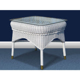 Country White Porch End Table Model CACET from Spice Island Wicker
