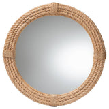 Cebuana Wicker Fair Rattan Large Round Rope Accent Mirror