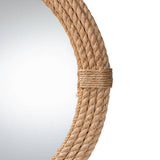 Cebuana Wicker Fair Rattan Large Round Rope Accent Mirror