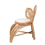 Blossom Modern Bohemian Natural Rattan Leaf Accent Chair