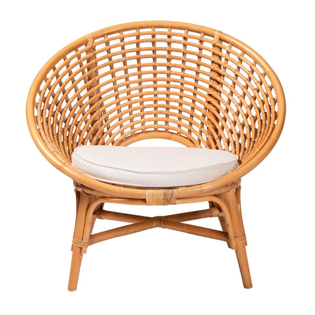 Seamist Modern Bohemian Natural Rattan Accent Chair