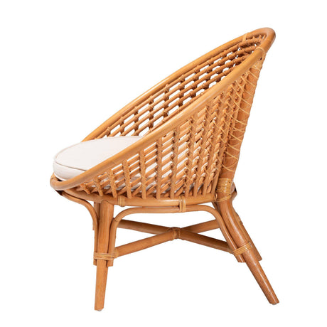 Seamist Modern Bohemian Natural Rattan Accent Chair