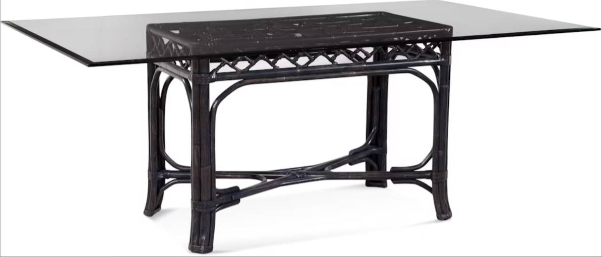 Chippendale Rattan Wicker 8 Pc Rectangle Dining Set with 78 Inch Table Model 970-RECTSET by Braxton Culler
