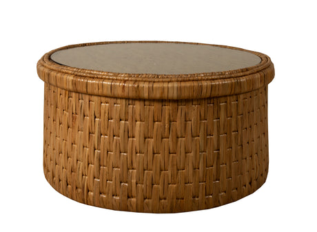 Virelle Rattan Cocktail Table w/ Glass by Capris Furniture Model CK340